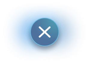 White cross on a blue and circular background to close the modal.